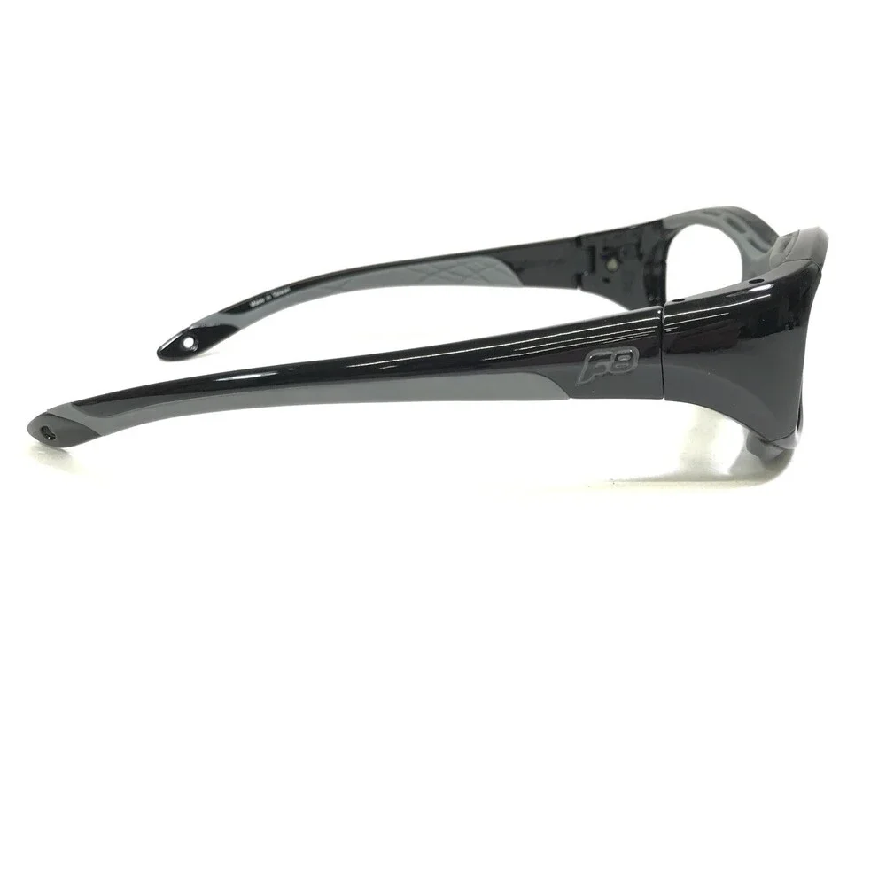 Rec Specs Athletic Goggles Frames SLAM XL 210 Shiny Black Gray Wrap 55-19-135
